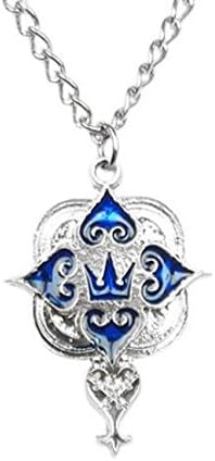 Kingdom Hearts: Blue Series Necklace and Keyblade Silver Necklace (Crown & Heartless)