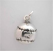 .925 Silver BASEBALL CHARM Sport Ball