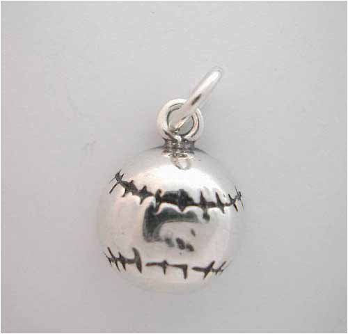 .925 Silver BASEBALL CHARM Sport Ball