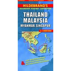 Hildebrand's Urlaubskarten, Nr.26, Thailand, Myanmar, Malaysia: Stadtpl�ne von Singapur (1 : 140 000), Kuala Lumpur, Bangkok, Chiang Mai, Mandalay, ... Thailand, Burma, Malaysia and Singapore