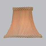 Silk Bell Shaped Chandelier Clip On Lamp Shades - Maroon and Gold Pinstripe - B1519