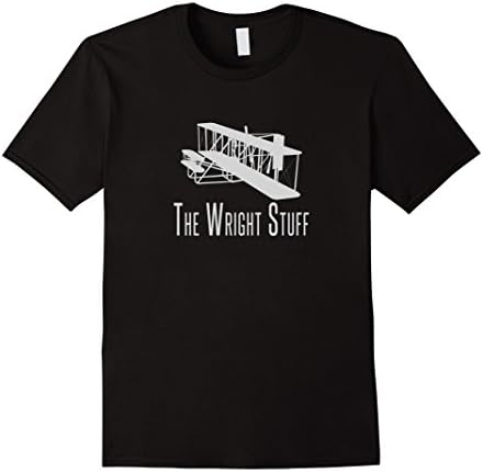 Men's Pilot T-Shirt: The Wright Stuff Large Black
