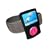 Black Silicone Skin Case Cover & Sports Armband for SanDisk Sansa Fuze 2gb, 4gb & 8gb + Belt Clip, Lanyard & Screen Protector