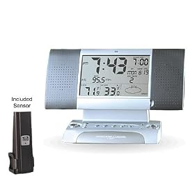 Maverick CL-116 Color-Coded LCD Weather Station and AM/FM Stereo Radio with Talking Alarm Clock