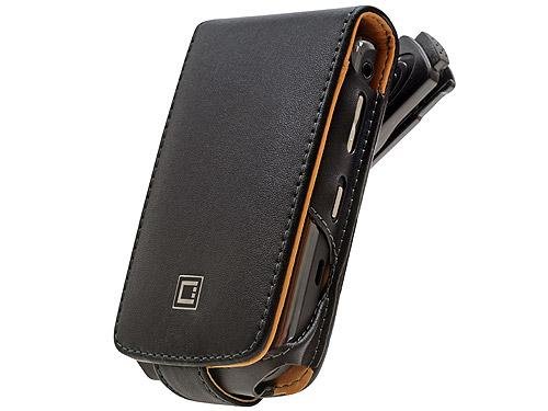 Cellet BlackBerry Tour 9630 Black Executive Case with Cellet Swivel Clip and Spring Belt Clip