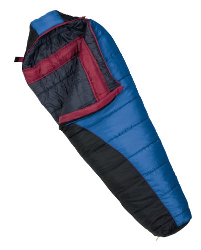 Wenzel Omega II/Great Falls Mummy 0-Degree Sleeping Bag with Hood (Blue, Black Charcoal, Berry)