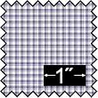 French Check Blue Silk Fabric for Dollhouse Miniatures