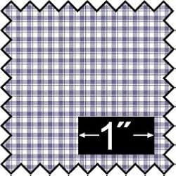 French Check Blue Silk Fabric for Dollhouse Miniatures