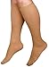 Curad Hosiery 20-30 mmHg Compression Knee High Socks - Beige, Size F Reg, 2 Pack