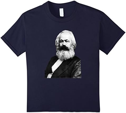 Kids Karl Marx Portrait T-Shirt 10 Navy