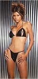 Boom Boom Babes Sexy One Size Romantic Boxed Leather Peek-A-Boo Bra and G-String Womens 2 Piece Set