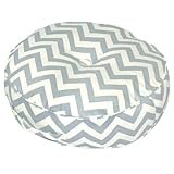 IMAGE OF Greendale Home Fashions 20-Inch Round Floor Pillow Zig Zag fabric, Village Blue