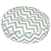 Greendale Home Fashions 20-Inch Round Floor Pillow Zig Zag fabric, Village Blue