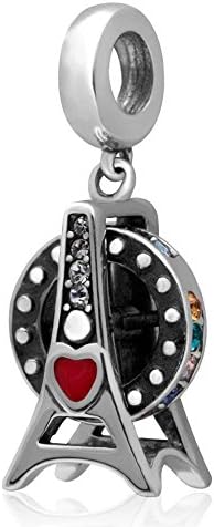 Paris Eiffel Charm Tower 925 Sterling Silver Bead Charm fits Pandora Bracelet