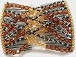 Hair Bling Brown and Black Double Beaded Comb 10005
