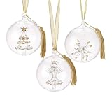 Lenox S/3 Crystal Wonder Ornaments - Tree, Snowflake, Angel