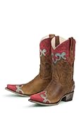 Lane Boots Dakota in Brown, Red and Blue Leather Fashion Cowgirl Boots