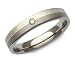 Kit Heath Women's Ring 4mm, Titanium and silver ring.