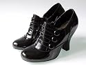 Vintage Look Pumps Mary Janes Lack Schwarz (P97)