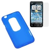 GTMax Blue Soft Rubber Silicone Skin Protector Cover Case + Clear LCD Scree ....