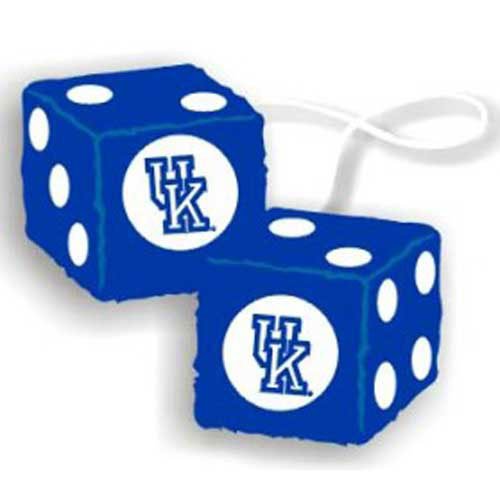 Kentucky Wildcats Official NCAA 3 inch Fuzzy Dice by Fremont Die