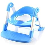 【三友記】【 お子様の成長に合わせて変形 】 3WAY トイレトレーナー ステップアップ おまる 補助 トレーニング 子供 キッズ チャイルド SM-207-CS ( ブルー)
