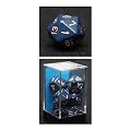 Chessex Polyhedral 7-Die Opaque Dice Set - Dusty Blue with Copper (d4, d6, d8, d10, d12, d20 & d00)