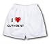 White Boxer Short with I Love Cuthbert