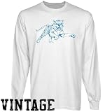NCAA Jackson State Tigers White Distressed Logo Vintage Long Sleeve T-shirt