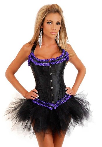 Debutante Tie Strap Burlesque Corset And Pettiskirt