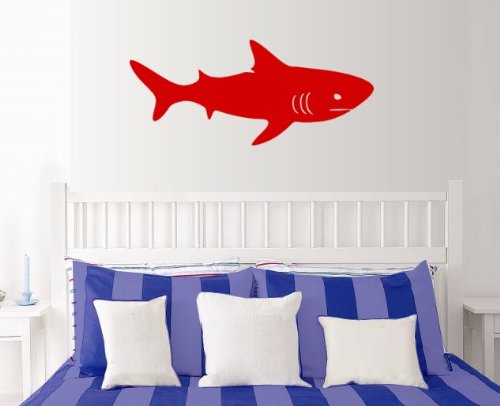 StikEez Red Large Shark Wall Decal