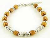 Kitchen & Housewares : Mens Womens Surf Style Metal Wood Bead Bracelet