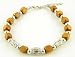 Kitchen & Housewares : Mens Womens Surf Style Metal Wood Bead Bracelet