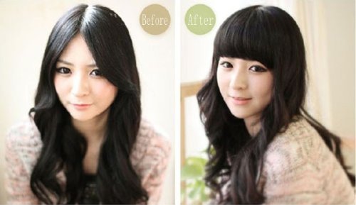 Straight Smooth Extension Fringe/ Bangs (Model: Jf010510) (Dark Brown)