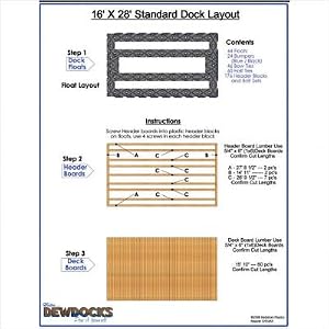 Dewdock Standard Dock (Beige Blue,16 X 28-Feet) by