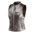 Icon Bombshell Hayabusa Women's Leather Sportsbike Motorcycle Vest - Stainless