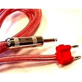 HOSA SPEAKER CABLE, CLEAR INSULATION, 12AWG x2, 50 ft. Uses Jumbo-shell 1/4" Plug to Banana Plug.