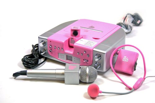 The Singing Machine SMVG609 PINK Karaoke with Wireless & Wired Microphone