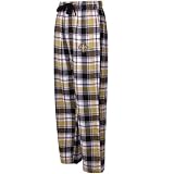 NFL Men's New Orleans Saints Legend Flannel Pants (Black/Old Gold, Small)