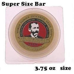 LARGE SIZE Colonel Conk World's Famous SUPER BAR Shaving Soap BAY RUM 3.75 Oz made in USA