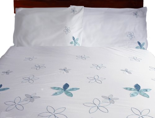 Swiscot Textiles Ltd Charlotte Thomas Bettw&auml;sche-Set Susannah mit Stickerei und Applikationen f&uuml;r Einzelbett