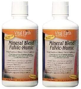 Vital Earth Minerals Mineral Blend Fulvic-Humic, 32 Fluid Ounce (2 Pack)