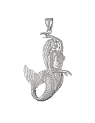 Clevereves 14K White Gold Pendant Mermaid 3-D 23.5 - Gram(s)