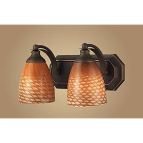Elk Lighting Vanity Collection 2 Light Bathroom Light With A Aged Bronze Finish 570-2B-Cn by Elk
