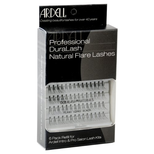 Ardell False Eyelashes 6 pack DuraLash Naturals Long Black Individual Lashes