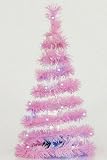 2' Pre-lit Battery Operated Color Changing Pink Spiral Christmas Bubble Tree
