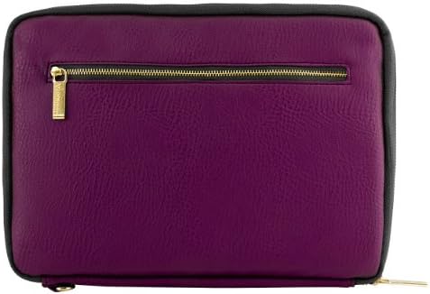 VanGoddy Irista ECO Leather Sleeve for Chromo / Chuwi / Tagital / Prontotec 7 to 8" Tablets (Purple Plum & Black)