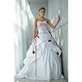 Hochzeits-shop-hamburg WD1019 Romatisches Brautkleid mit Schn�rung/Rei�verschlu� u. Schleppe