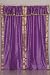 Pair Lavender sari curtains with attached beaded valance