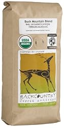BackCountry Coffee Roasters Organic Buck Mountain Blend, 16-Ounce Bags (Pack of 2)